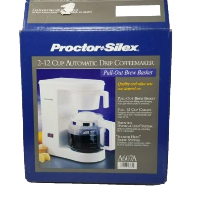 Cafetera de goteo automática Proctor Silex, 12 tazas, con caja, A607A Foto 1 de 4