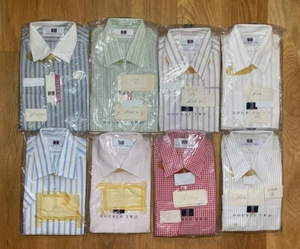 Paquete de 8 camisas dobles vintage para hombre sin usar manga corta larga - Imagen 1 de 17