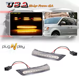 Sequential LED Side Mirror Blinker Signal Light For Grand Caravan Town & Country - Picture 1 of 9