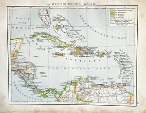 1888=Geo-Graphical Plan..WESTINDIEN..HAITI,KUBA..Andree.Putzgers.ETNA - Bild 1 von 1