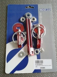 COPPIA GANCI FERMACOFANO SPARCO SPARCO STEEL HOOKS SPARCO 01606R RED ALUMINIUM - Imagen 1 de 1