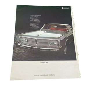 Pubblicità Chrysler Imperial stampa d'epoca 1964 colore automobile - Foto 1 di 3