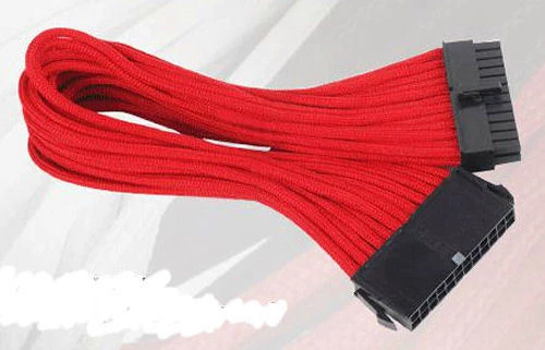 Silverstone PP07-MBR 24Pin Power Extension Cable,Individually Red Sleeved - Image 1 of 1