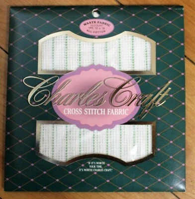 Cross Stitch Fabric Charles Craft® 10 ct Waste Fabric ~ 12"x18" All Cotton - Image 1 of 2