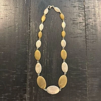 Collar ovalado de plata de ley 925 y latón Robert Lee Morris RLM Studios - 20"﻿ Foto 1 de 4