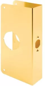 Prime-Line U 9550 Solid Brass-Plated Entry Door Reinforcer 4.31 L x 9 H in. - Picture 1 of 3