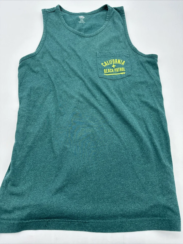 Camiseta sin mangas Old Navy joven niño X-grande verde bolsillo deletreado... #9241 Foto 1 de 4
