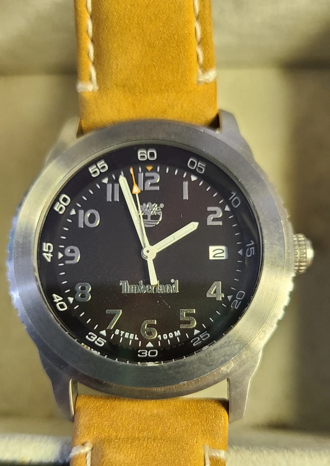 Jewelry, Watch, Timberland Unisex Wrist Watch, Leather Tan Suede Band - Image 1 of 4
