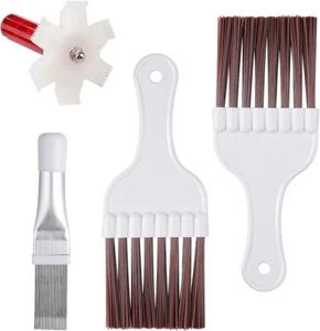 4pcs Coil Cleaning Whisk AC Brush for Air Conditioner Condenser Fin Refrigerator - Picture 1 of 5