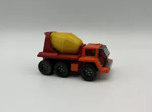 Vintage Tonka Cement Mixer Truck 3” Orange Red Yellow Plastic/Metal Made In USA - Picture 1 of 9