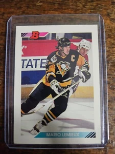 1992-93 BOWMAN #189 MARIO LEMIEUX PITTSBURGH PENGUINS - Picture 1 of 2