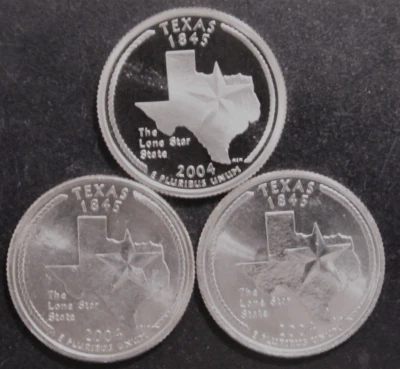 2004 PDS - Texas State Quarters Clad Proof and Uncirculated set - Image 1 of 3