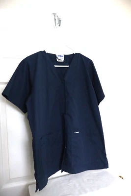 Camisa Médica A Presión Landau Para Mujer Damas Manga Corta Talla M Azul Marino LKN Foto 1 de 4