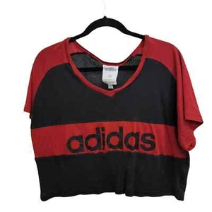 Adidas X Jeremy Scott Top Grande Malla Recortada Negro Rojo Para Mujer - Imagen 1 de 7