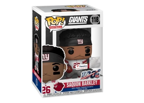 NFL 100 POP NEW YORK GIANTS SAQUON BARKLEY Vinyl Figure #118 FANATICS EXCLUSIVE Cover