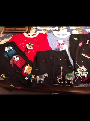 Lote de 5 suéteres camisas de temporada para mujer XL bechamel y alegre brillante Foto 1 de 4