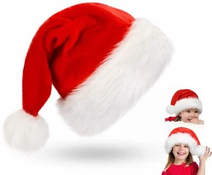 Christmas Hat Santa Hat for Kids Baby Children Xmas Holiday Hat for Party Gir... - Picture 1 of 7