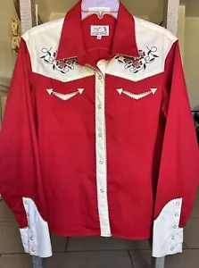 Damen Panhandle Slim Retro Western bestickt Hemd XL Baumwolle Polyester - Bild 1 von 15