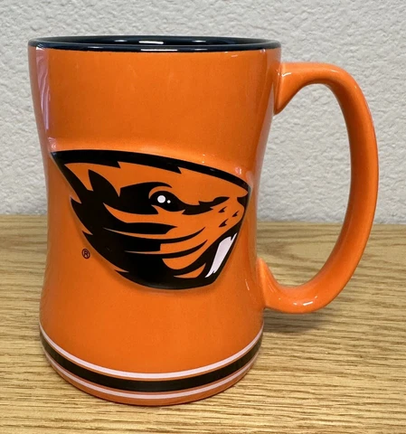 Oregon State University - OSU - Beavers Mug - Coffee Tea - Orange & Black - NEW Cover