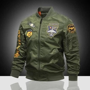 Ma-1 American Overalls Pilot Jacket Men's Autumn and Winter Thickened Baseball U - Picture 1 of 9