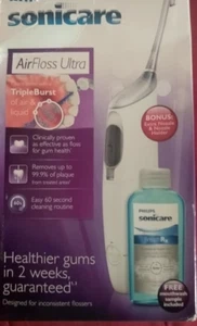 NEW Sonicare AirFloss Rechargeable Air Flosser Ultra 2 Nozzles Air Floss TESTED - Picture 1 of 2