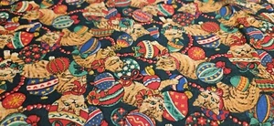 Christmas Cats Fabric the is 31 inches long and 44 inches wide - Picture 1 of 8