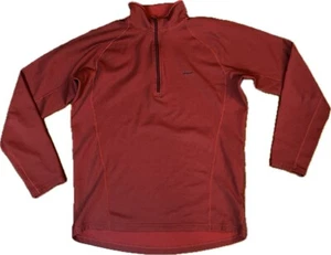 Vintage Patagonia Size L Men's Rust Red Capilene 1/4 Zip Pullover Base Layer EUC - Picture 1 of 11