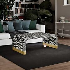 Bone Inlay Coffee Table With Moroccan Pattern Handcrafted Coffee Table In India