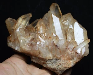 590g Natural Rare Beautiful Red skin QUARTZ Crystal Cluster Specimen - Picture 1 of 10