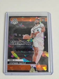2024-2025 Panini NBA Mosaic Stephon Castle Give and Go Orange 08/49 RC - Bild 1 von 3