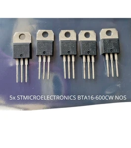 BTA16 STMicro 5x TRIAC 600V 16A TO-220 Snubberless Isoliert NOS Original - Bild 1 von 2