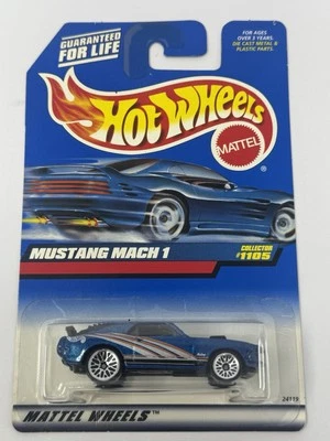 1999 Hot Wheels Blue Mustang Mach 1 Louver Back Window #1105 A14 - Image 1 of 4