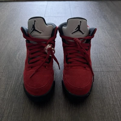 Air Jordan 5 Retro GS Raging Bull Red Suede 440888-600 Youth 6.5Y / Women's 8 - Image 1 of 4