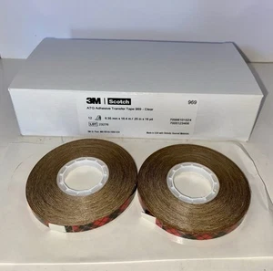 3M Scotch ATG Adhesive Transfer Tape 969(6.35mm x 16.4m / .25 in x 18yd)12 Rolls - Picture 1 of 7