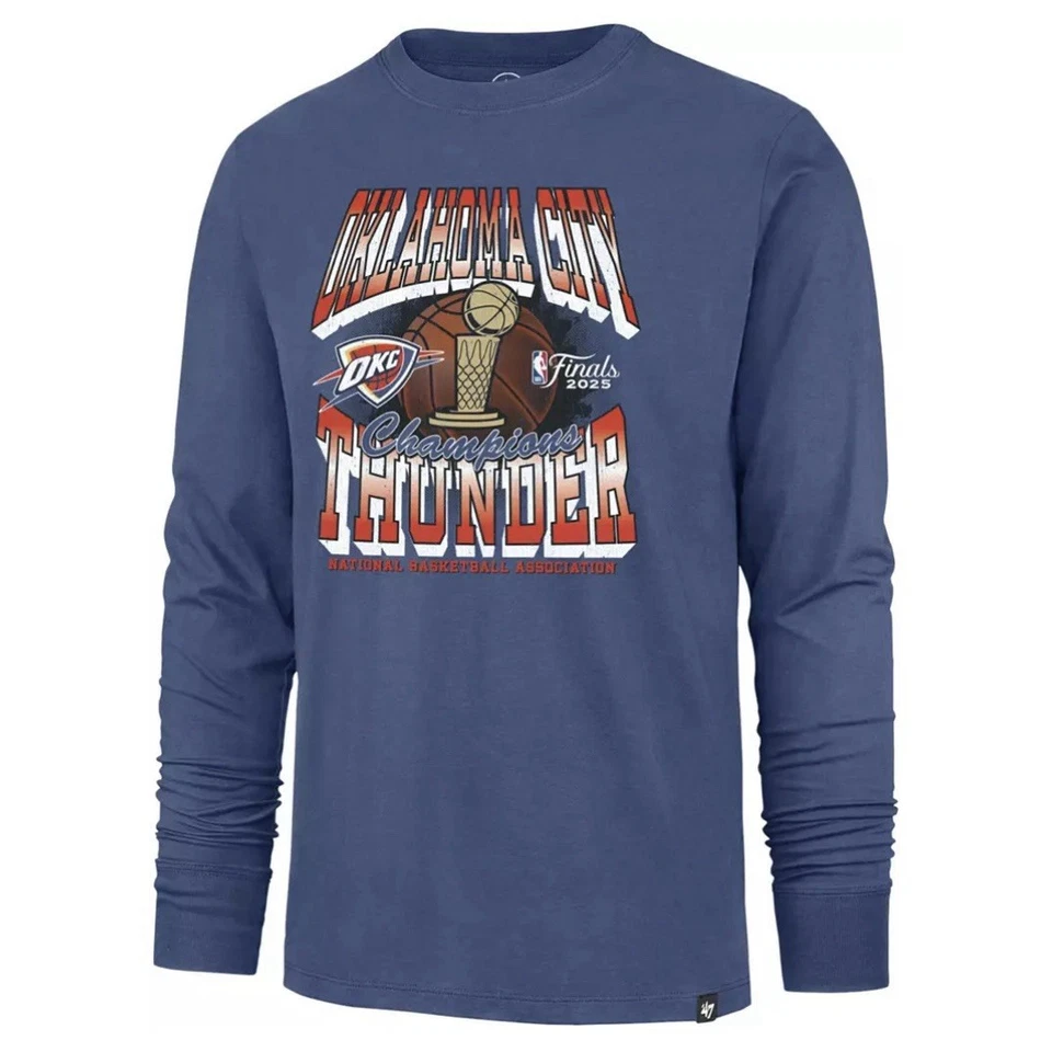 '47 Brand NBA Champs Oklahoma City Thunder Long Sleeve Tee Shirt Mens Size L - Image 1 of 4