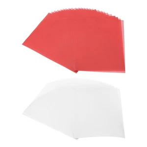 60 Sheets Vellum Paper 8.5x11, Translucent Paper 100GSM, Red/White - Picture 1 of 5