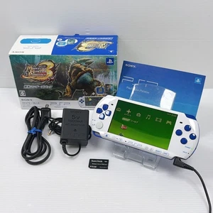 PSP-3000 Blanco Azul Monster Hunter Pack Limitado Japón Probado - Imagen 1 de 20