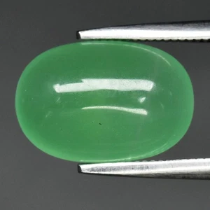💎 2.93ct 11.3x7.8mm Oval Cabochon Natural Green Chrysoprase - Australia Gem - Picture 1 of 4