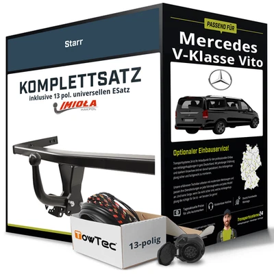 Für MERCEDES V-Klasse Vito Typ W447 Anhängerkupplung starr +eSatz 13pol uni 14- - Bild 1 von 4