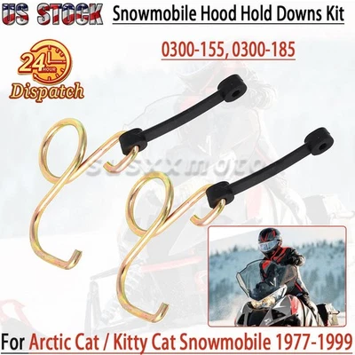 Pair For Arctic Cat Kitty Cat Snowmobile Latch Hood Hold Downs 0300-155 0300-185 - Image 1 of 4