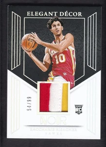 2024-25 ZACCHARIE RISACHER 54/99 PATCH PANINI NOIR ELEGANT DECOR ROOKIE RC - Picture 1 of 2