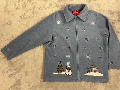 Ugly Christmas Cardigan Sweater Womens 14W 16W Christmas Snowman Holiday Granny - Image 1 of 4