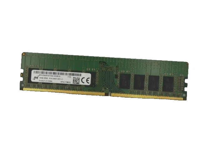 Micron 16GB DDR4 PC4-2400T-E ECC 2Rx8 Server RAM – MTA18ASF2G72AZ-2G3B1ZI - Photo 1/1