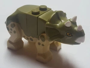LEGO® Dinosaur Triceratops Baby with Olive Green Top with White Horns - Picture 1 of 1