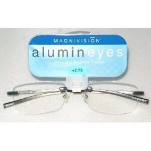 (2 PACK) MAGNIVISION ALUMINEYES Reading Glasses by FOSTER GRANT -Choose Strength