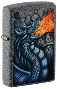 Zippo Windproof Feuerzeug FIERY DRAGON gratis Dose Flüssigkeit - Bild 1 von 2