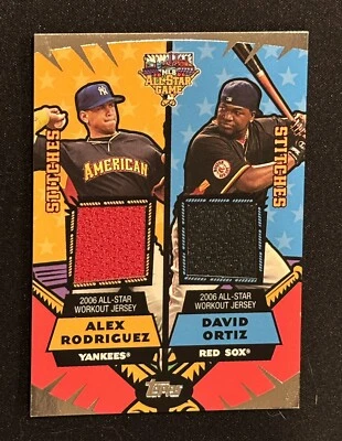 2006 Topps Update #DAS-RO Alex Rodriguez David Ortiz All-Star Game Dual Relic/50 - Image 1 of 2