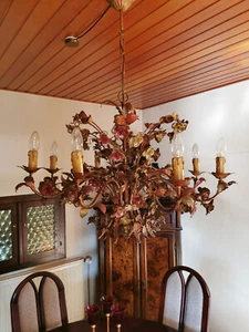 Kronleuchter, Lüster 8 flammig aus Italien / Lampe - Bild 1 von 9