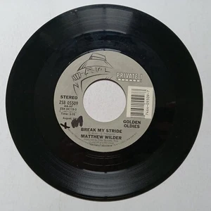 45 RPM Record MATTHEW WILDER Break My Stride / The Kid's America Nice VG - Imagen 1 de 2