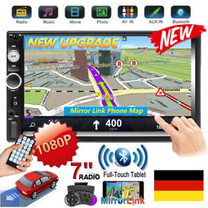 7" 2 Din Autoradio IOS/Android Mirror Link Bluetooth Stereo MP5 Player USB AUX